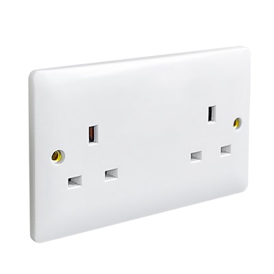 CURVEX SOCKET UNSWITCHED 2 GANG 13A